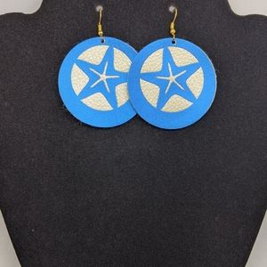 Handmade faux leather earrings